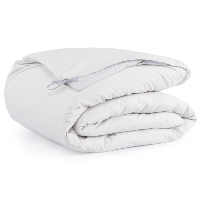 Capa de Edredom Duvet King Percal 400 Fios Acetinado Dupla Face com Zíper Branco