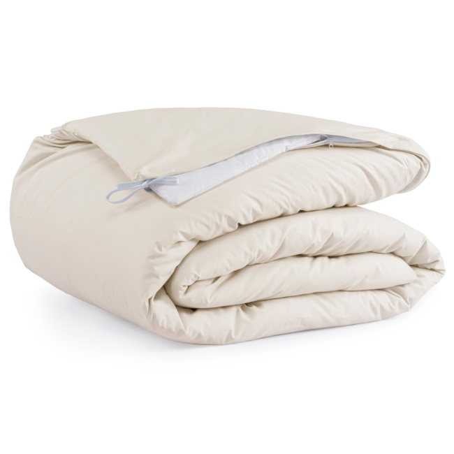 Capa de Edredom Duvet King Percal 400 Fios Acetinado Dupla Face com Zíper Palha