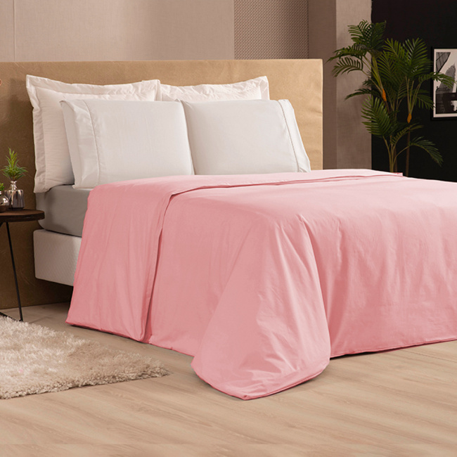 Capa de Edredom Duvet Queen Percal 200 Fios Algodão com Zíper Confort Rosê