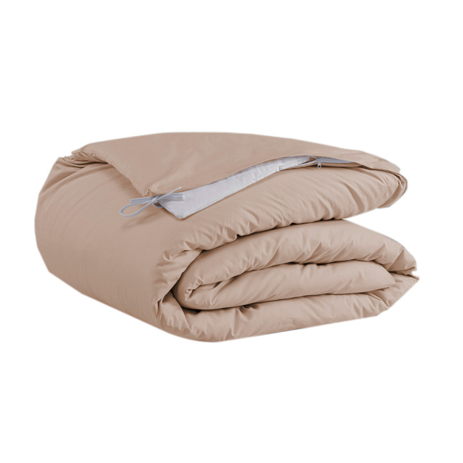 Capa de Edredom Duvet Solteiro Percal 200 Fios Algodão com Zíper Confort Cáqui