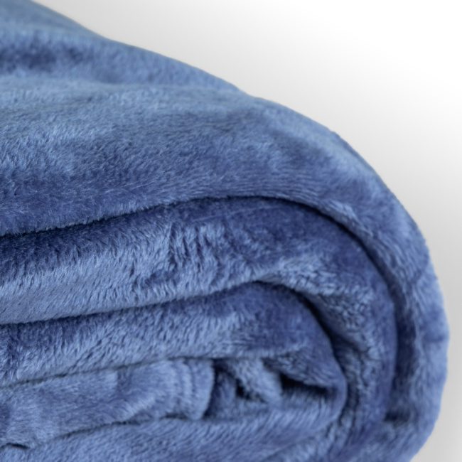 Cobertor Manta Flannel 180g/m² Toque Macio Turim Azul