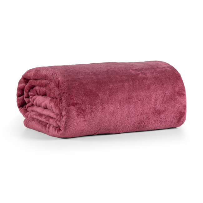 Cobertor Manta Flannel 180g/m² Toque Macio Turim Malva
