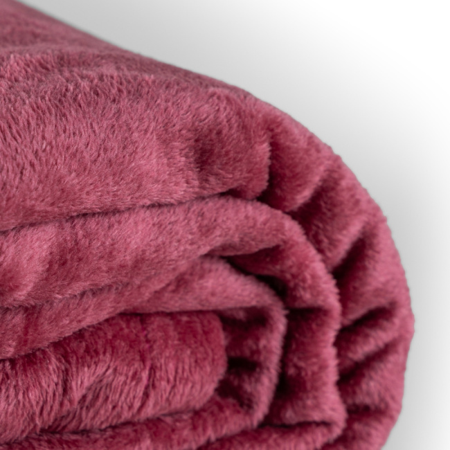 Cobertor Manta Flannel 180g/m² Toque Macio Turim Malva