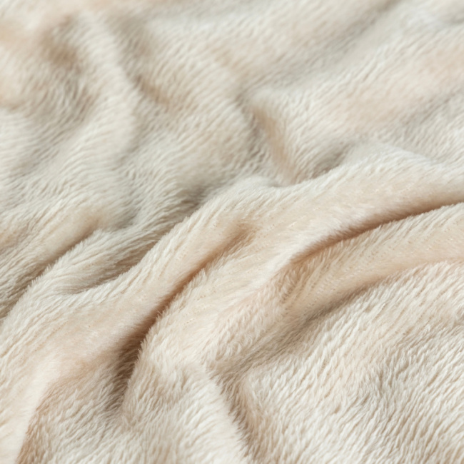 Cobertor Manta Flannel 180g/m² Toque Macio Turim Marfim