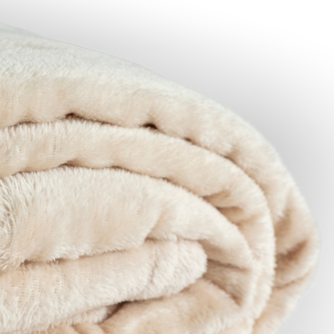 Cobertor Manta Flannel 180g/m² Toque Macio Turim Marfim