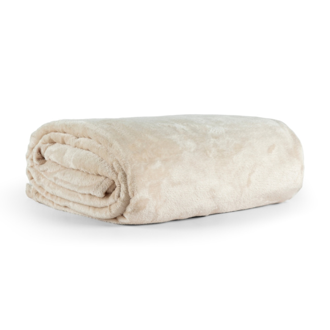 Cobertor Manta Flannel 180g/m² Toque Macio Turim Marfim
