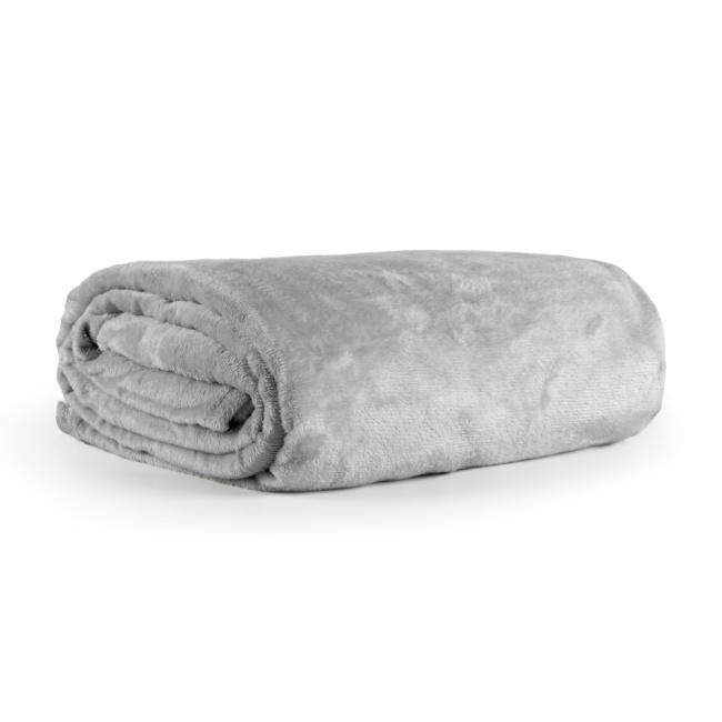 Cobertor Manta Flannel 180g/m² Toque Macio Turim Prata