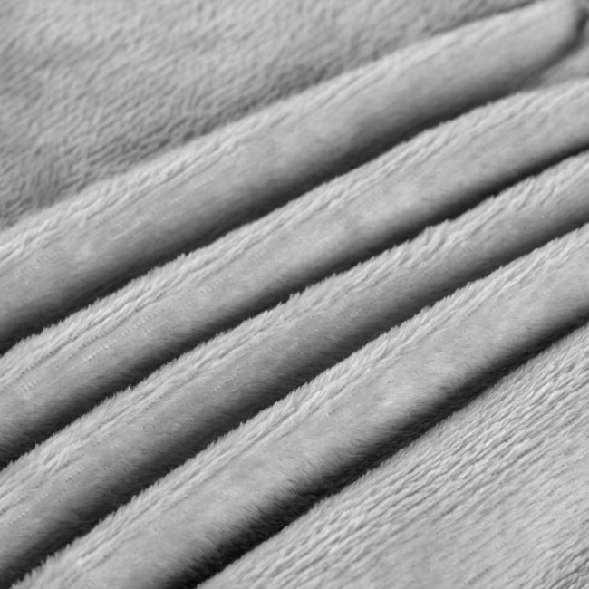 Cobertor Manta Flannel 180g/m² Toque Macio Turim Prata
