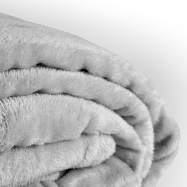 Cobertor Manta Flannel 180g/m² Toque Macio Turim Prata