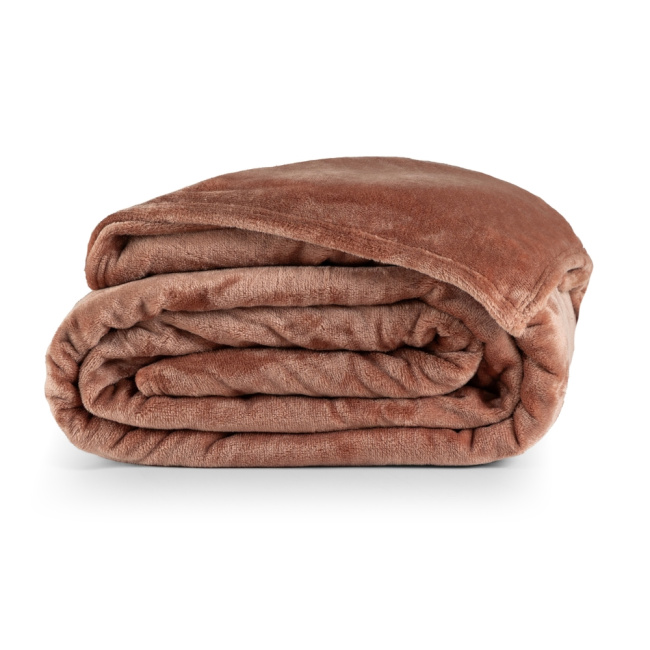 Cobertor Manta Flannel Casal Quebec 2,20x1,80m 300g/m² Capuccino