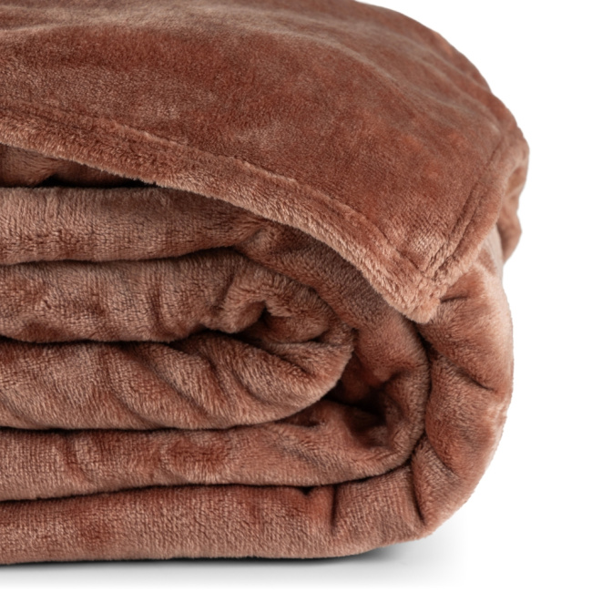Cobertor Manta Flannel Casal Quebec 2,20x1,80m 300g/m² Capuccino