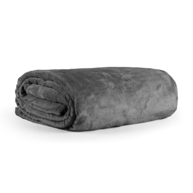 Cobertor Manta Flannel Casal Turim 2,20x1,80m 180g/m² Cinza