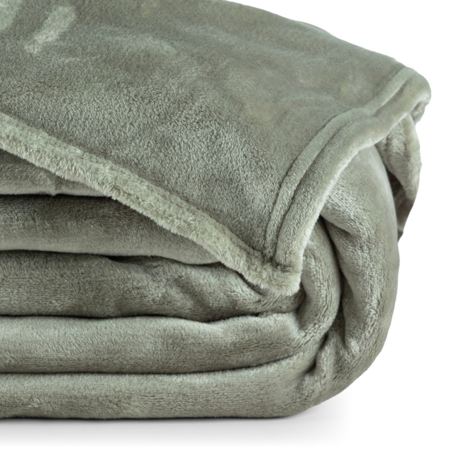 Cobertor Manta Flannel King Quebec 2,60x2,40m 300g/m² Verde