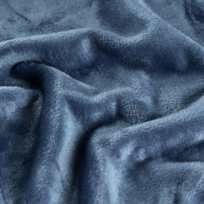 Cobertor Manta Flannel Queen Quebec 2,40x2,20m 300g/m² Azul