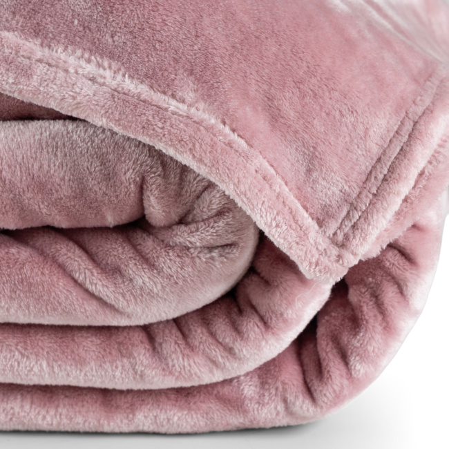 Cobertor Manta Flannel Queen Quebec 2,40x2,20m 300g/m² Rosê