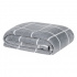 Cobertor Manta Flannel Solteiro 2,20x1,50m Toque Macio Austin Grid Cinza