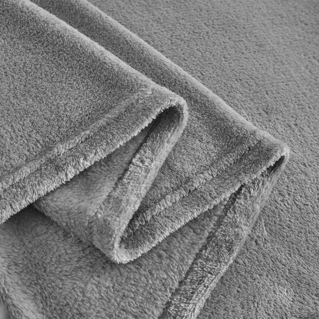 Cobertor Manta Fleece Queen 2,20x2,40m Toque Macio Bélgica Granizo