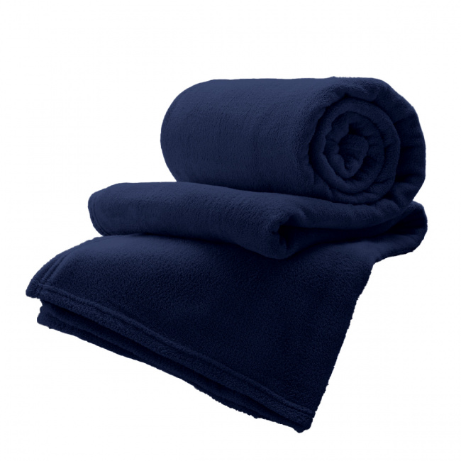 Cobertor Manta Fleece Queen 2,20x2,40m Toque Macio Bélgica Marinho