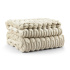 Cobertor Queen Manta Flannel Canelada Coberta 2,20x2,40M Polar Almond