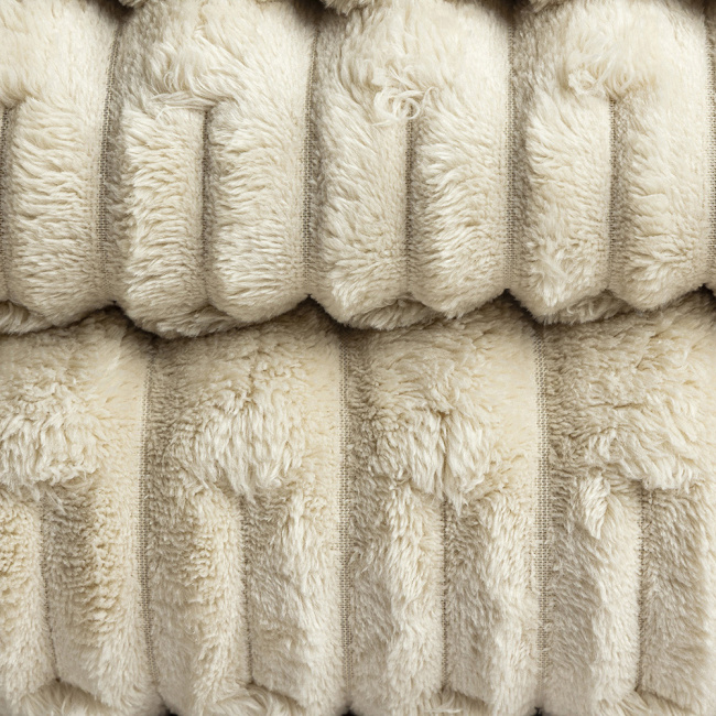 Cobertor Queen Manta Flannel Canelada Coberta 2,20x2,40M Polar Almond