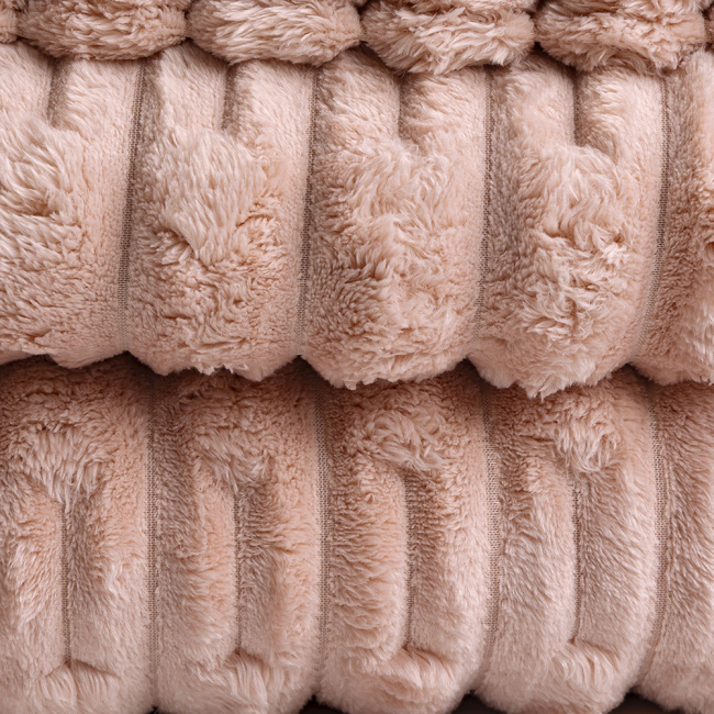 Cobertor Queen Manta Flannel Canelada Coberta 2,20x2,40M Polar Blush