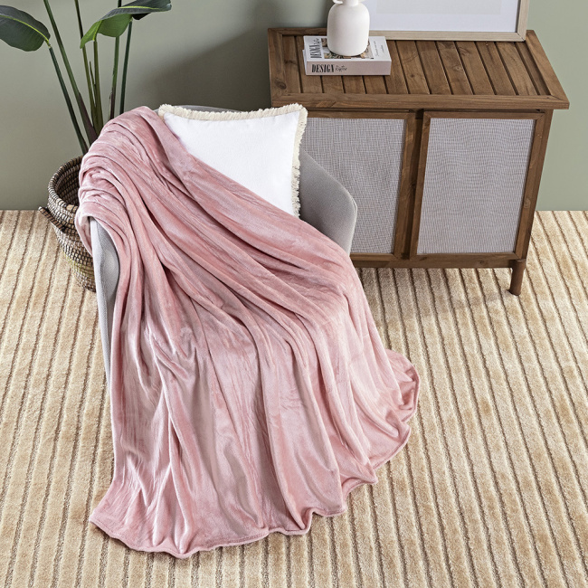 Cobertor Queen Manta Flannel Coberta 2,20x2,40M Sibéria Sheel Pink