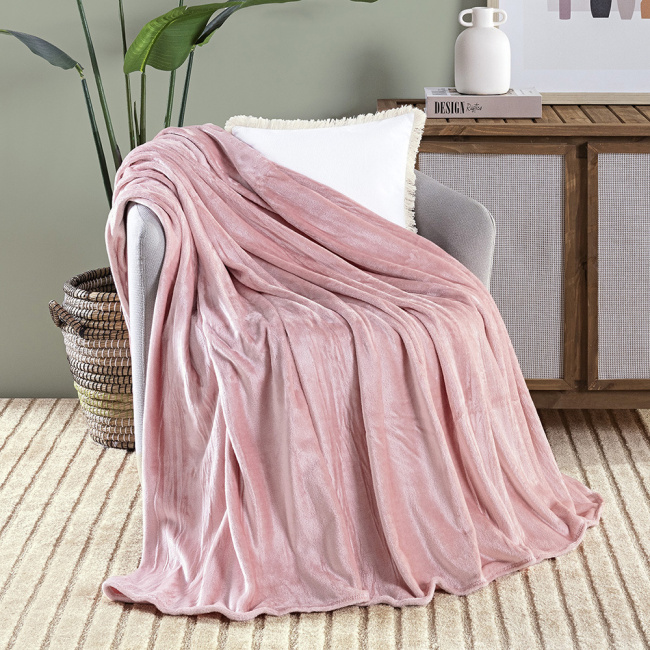 Cobertor Queen Manta Flannel Coberta 2,20x2,40M Sibéria Sheel Pink
