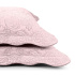Cobre Leito Colcha Queen 3 Peças Angele 200 Fios Rosa Suave