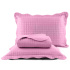 Cobre Leito Colcha Queen 3 peças Boutis Pastilhas Dupla Face Micro Percal 150 Fios Matelado Rosê