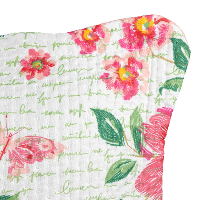 Colcha Cobre Leito Capri Dupla Face Estampado Floral