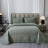 Colcha Cobre Leito King 3 Peças Percal Premium 230 Fios 100% Algodão Fio 40/1 Matelassê Pau Brasil Verde