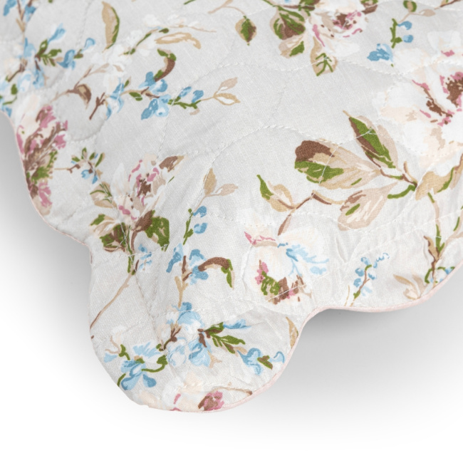 Colcha Cobre Leito Queen 3 Peças Attuale Matelassê Estampado Floral Branco
