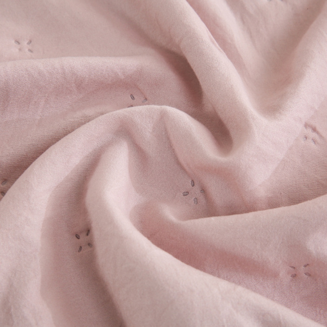 Colcha Cobre Leito Queen 3 Peças Percal 300 Fios Matelado Bordado Inglês Napoli Rosê