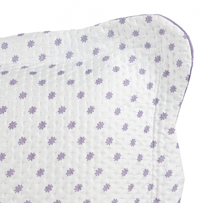 Colcha Cobre Leito Solteiro 2 Peças Capri Dupla Face Estampado Lilás