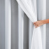 Cortina Voil Gaze de Linho com Forro Tecido Blackout 2,70x1,80m para Varão 2M Grécia Branco
