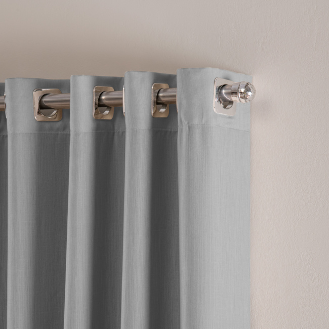 Cortina Paris Dupla Blackout com Gaze de Linho 5,20x2,50m para Sala Quarto Varão 3M Cinza