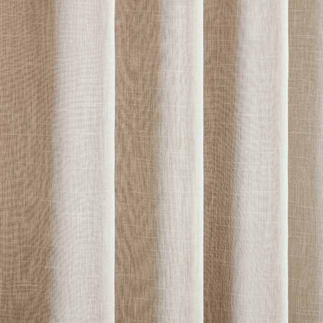 Cortina Voil Gaze de Linho com Forro Tecido Blackout 4,40x2,60m para Varão 3M Grécia Marfim