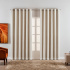 Cortina Voil Gaze de Linho com Forro Tecido Blackout 5,90x2,60m para Varão 4M Grécia Marfim