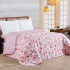 Edredom Cobertor King 400 Fios Percal Matelassê Dupla Face Premier Estampado Floral Rosa