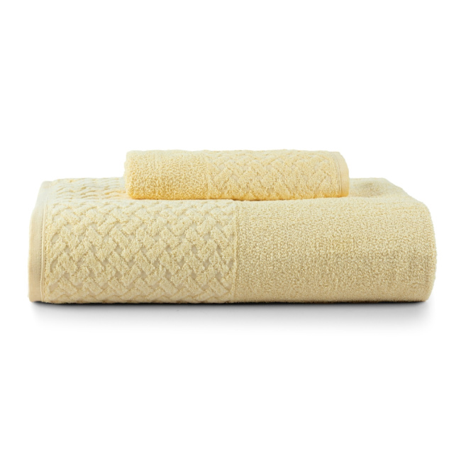 Jogo De Banho 2 Peças 380g/M² Finesse Toalhas 100% Algodão Amarelo Cítrino