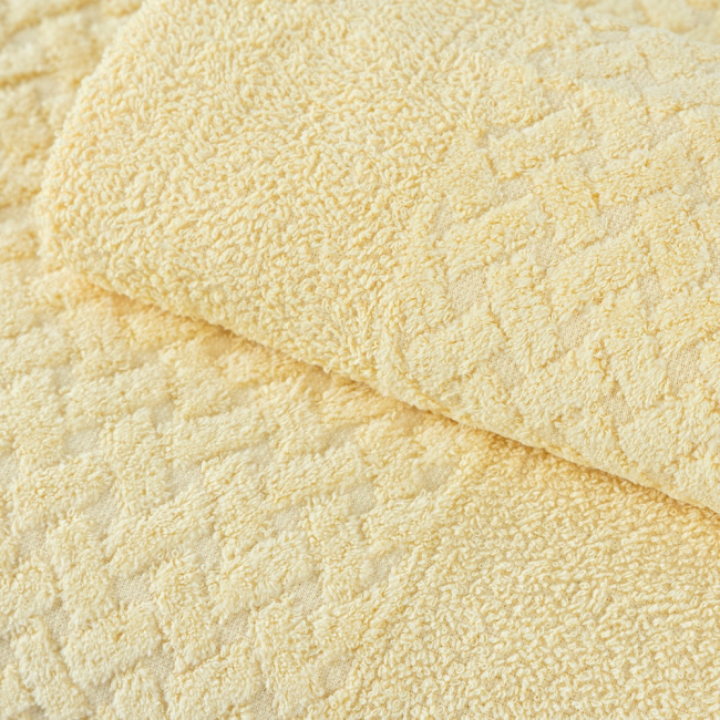 Jogo De Banho 2 Peças 380g/M² Finesse Toalhas 100% Algodão Amarelo Cítrino
