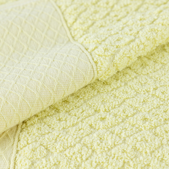 Jogo De Banho 2 Peças 430g/M² Capri Toalhas Banhão 100% Algodão Amarelo Brilhante
