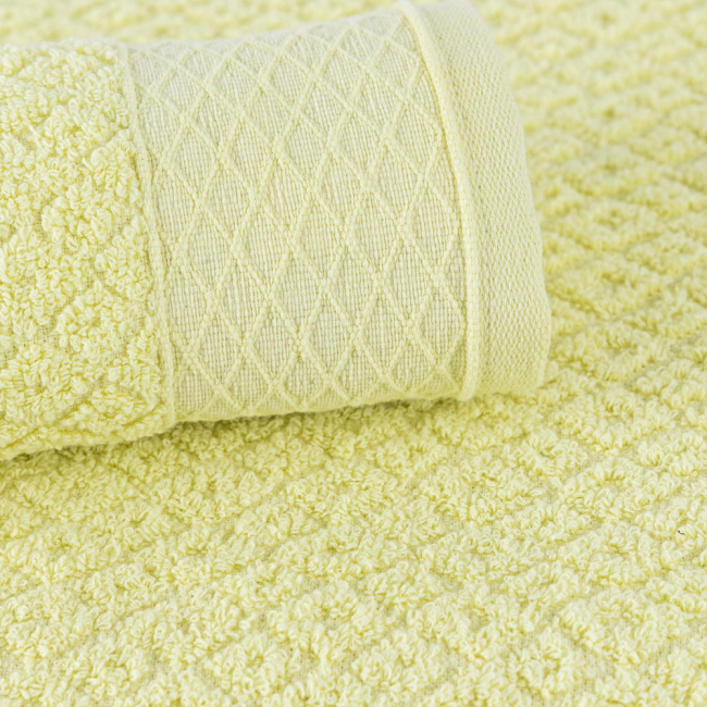 Jogo De Banho 2 Peças 430g/M² Capri Toalhas Banhão 100% Algodão Amarelo Brilhante