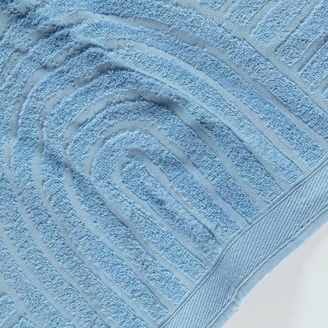 Jogo De Banho 4 Peças 100% Algodão 520g/M² Toalhas Banhão Arcos Azul/Rosa