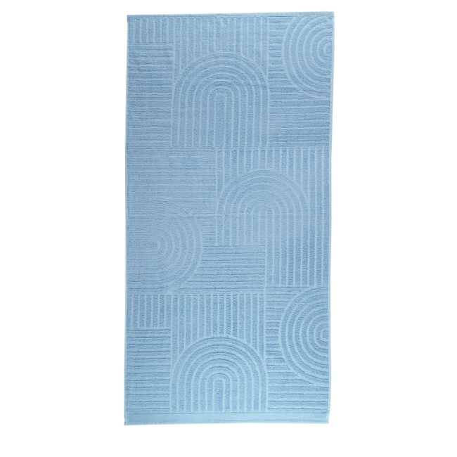 Jogo De Banho 4 Peças 100% Algodão 520g/M² Toalhas Banhão Arcos Azul/Rosa