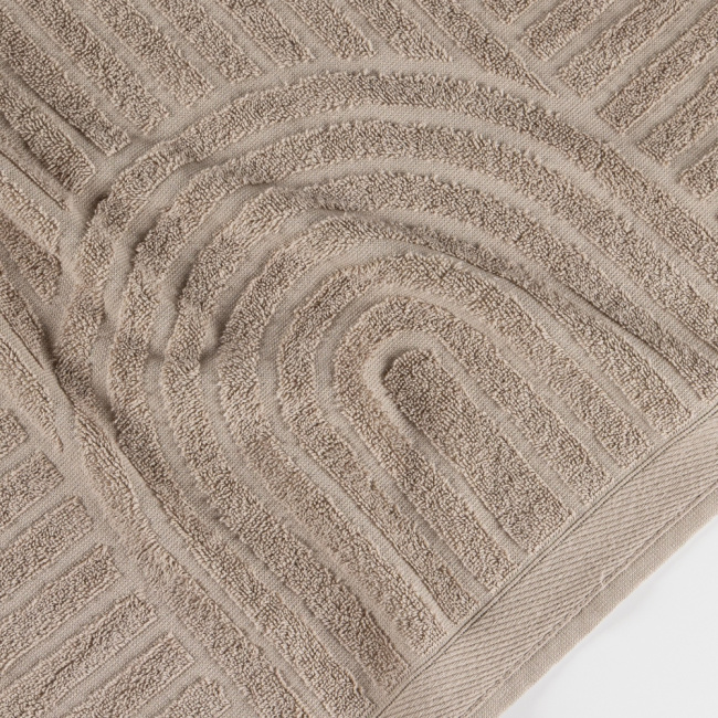 Jogo De Banho 4 Peças 100% Algodão 520g/M² Toalhas Banhão Arcos Verde/Cáqui