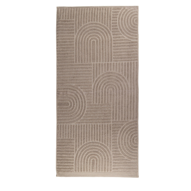 Jogo De Banho 4 Peças 100% Algodão 520g/M² Toalhas Banhão Arcos Verde/Cáqui