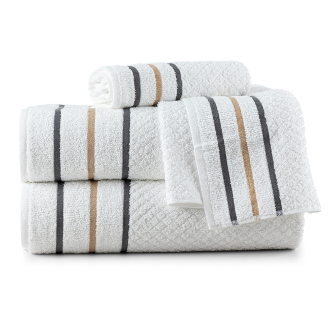 Jogo De Banho 4 Peças 350g/M² Toalhas Fio Penteado Verona Branco
