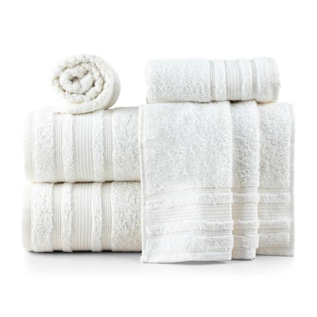 Jogo De Banho 5 Peças 500g/M² Avere Toalhas Banhão 100% Algodão Off White