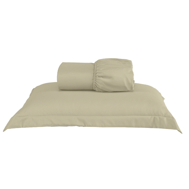 Jogo de Lençol Charme Percal 300 Fios Com Aba Americana Cáqui